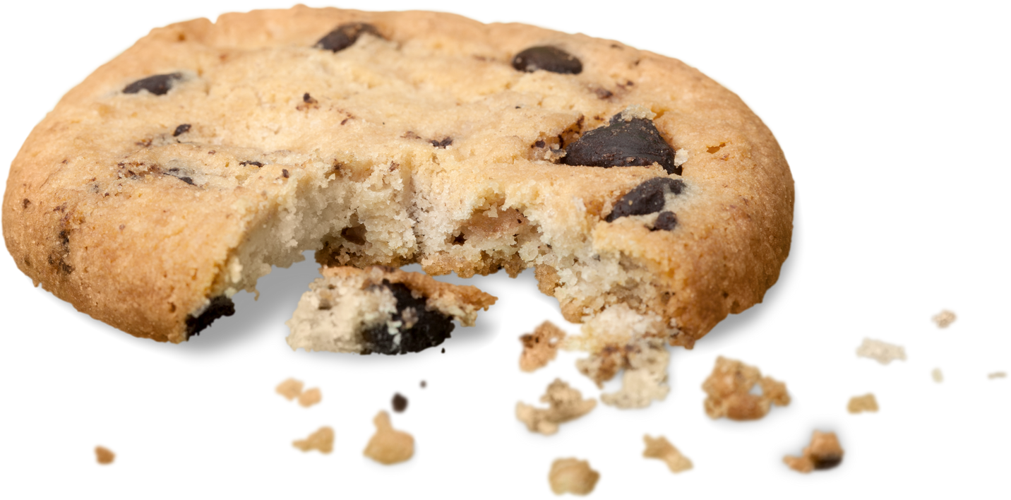 Partially Eaten Chocolate Chip Cookie