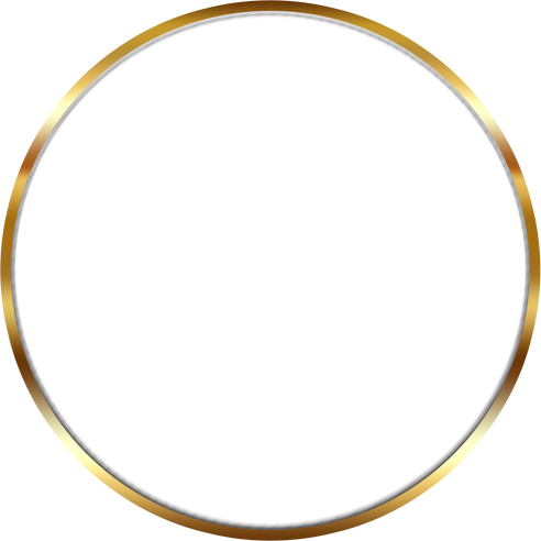 Gold Circle metallic frame